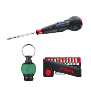 Vessel 220USB1U "Power Promotion" e-Assist USB Rechargeable Screwdriver w/ 11-Pc Bit Set + Ball Grip Holder