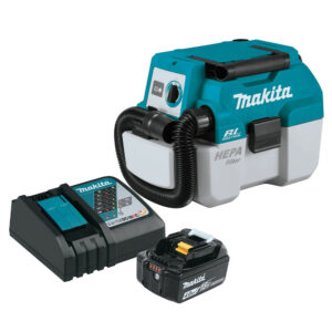 Makita XCV11Z 18V LXT Brushless 2-Gallon HEPA Wet / Dry Dust Extractor Vacuum 4.0Ah Kit