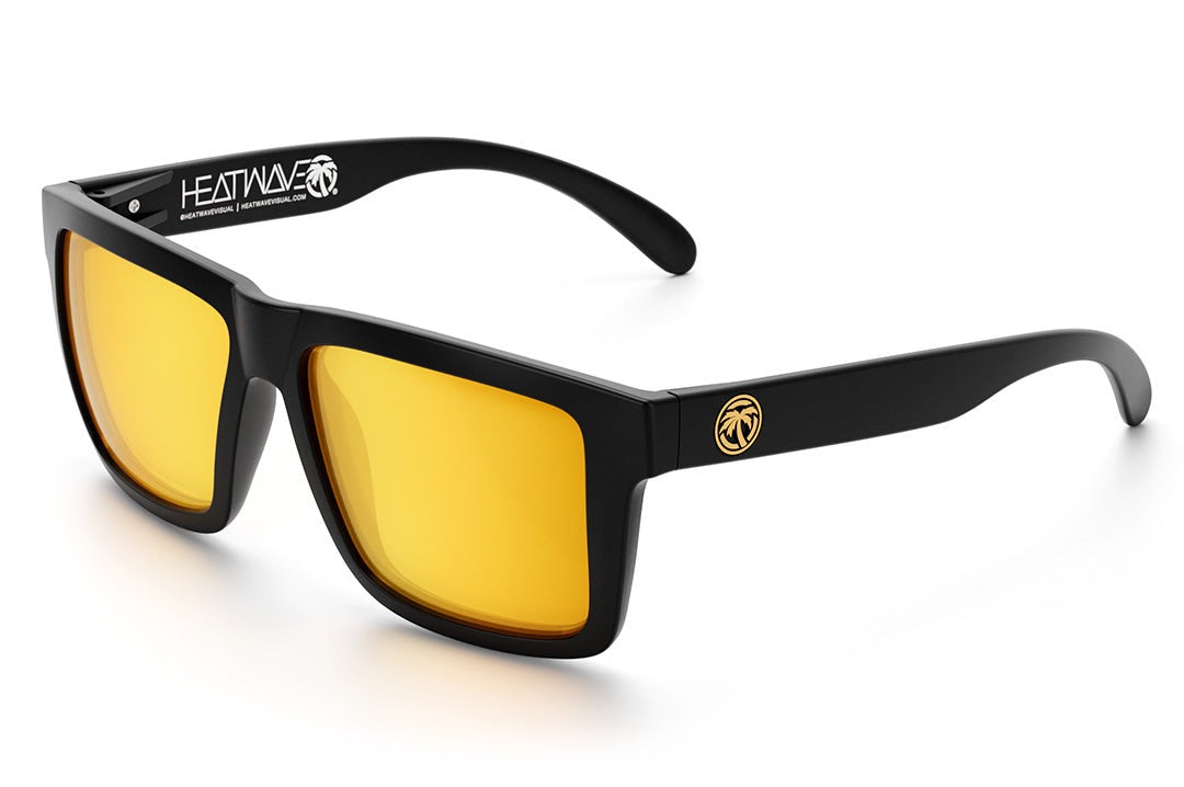 Heat Wave XL VISE Z87 Black Frame Gold Lens Sunglasses