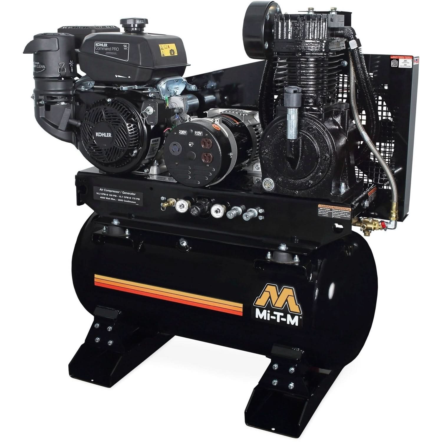 Mi-T-M AG2-SK14-30M 30-Gallon Two Stage Gasoline Air Compressor/Generator Combination