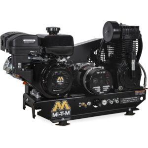 Mi-T-M AG2-SM14-B Base-Mount Two Stage Air Compressor/Generator Combination