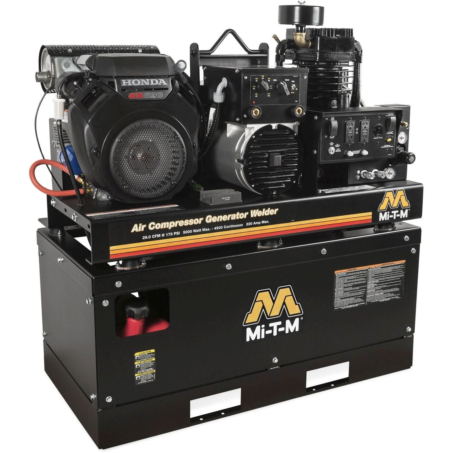 Mi-T-M AGW-SH22-20M 20-Gallon Two Stage Gasoline Air Compressor/Generator/Welder Combination