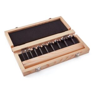 Bora BFB-009874 10-Piece Tempest Forstner Bit Set w/ Wood Box, 1/4" to 1-1/2"