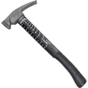 Boss Hammers BH14TIPFS 14 oz Titanium Hybrid Smooth Face Hammer with Fiberglass Handle