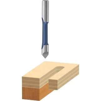 Bosch 85188 1/2 In. x 1-1/8 In. High Speed Steel 1-Flute Pilot Panel Straight Router Bit