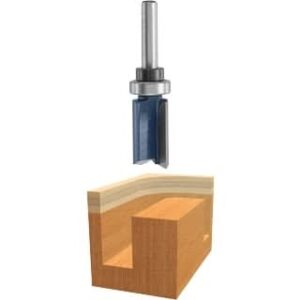 Bosch 85681M 5/8 In. x 1 In. Carbide Tipped 2-Flute Top Bearing Straight Trim Router Bit