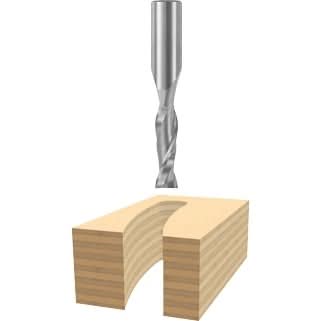 Bosch 85913M 3/8 In. x 1-1/4 In. Solid Carbide 2-Flute Upcut Spiral Router Bit