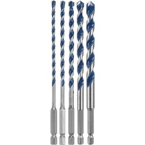 Bosch HCBG501T 5-Piece BlueGranite Turbo Carbide Hammer Drill Bits Set