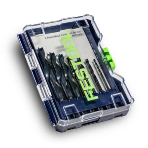 Festool 577483 BKS D 1/8''-1/2'' CE/W/7 7-Piece Brad Point Drill Bit Set