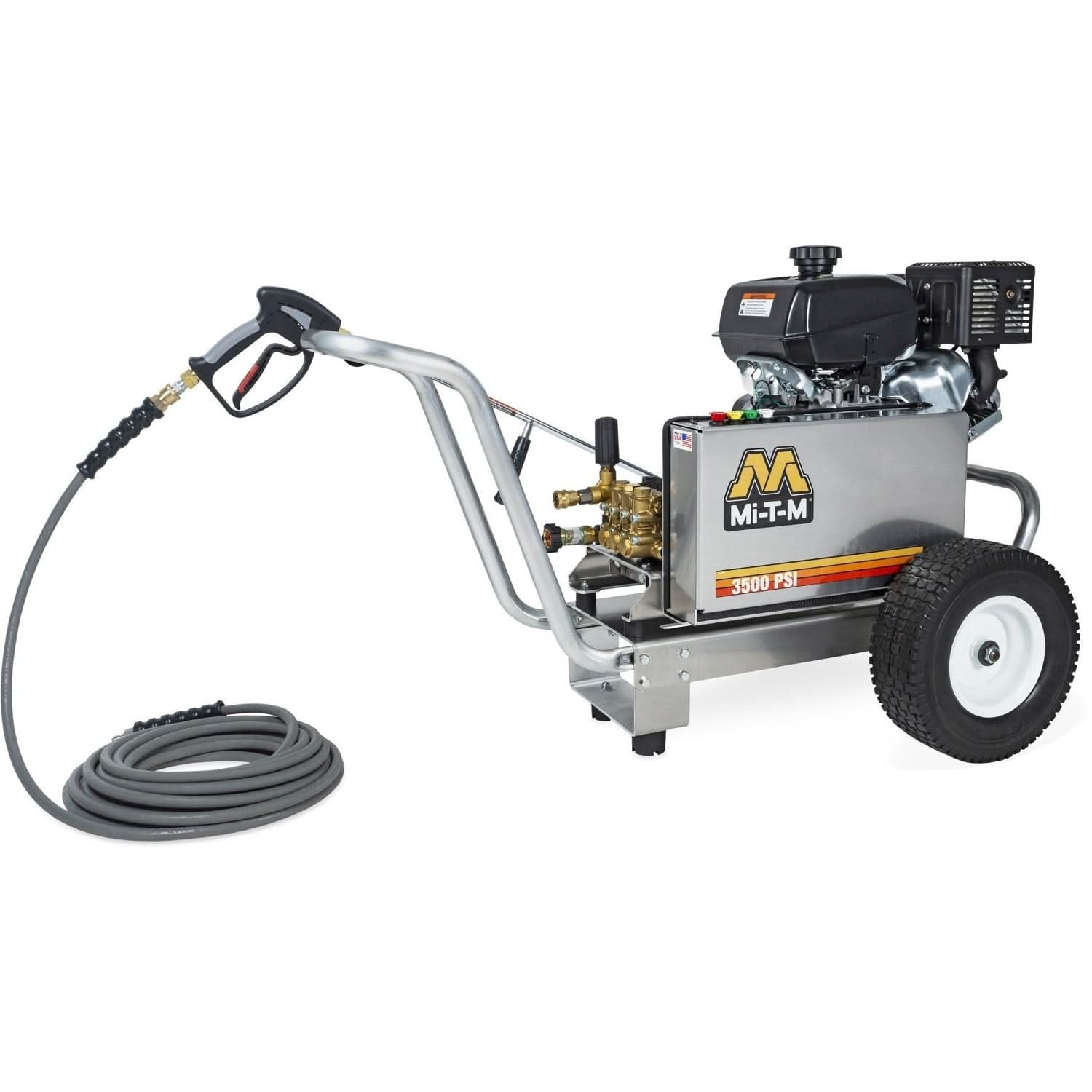 Mi-T-M CBA-3504-1MAK CBA Aluminum Series 3500 PSI Gasoline Belt Drive Cold Water Pressure Washer