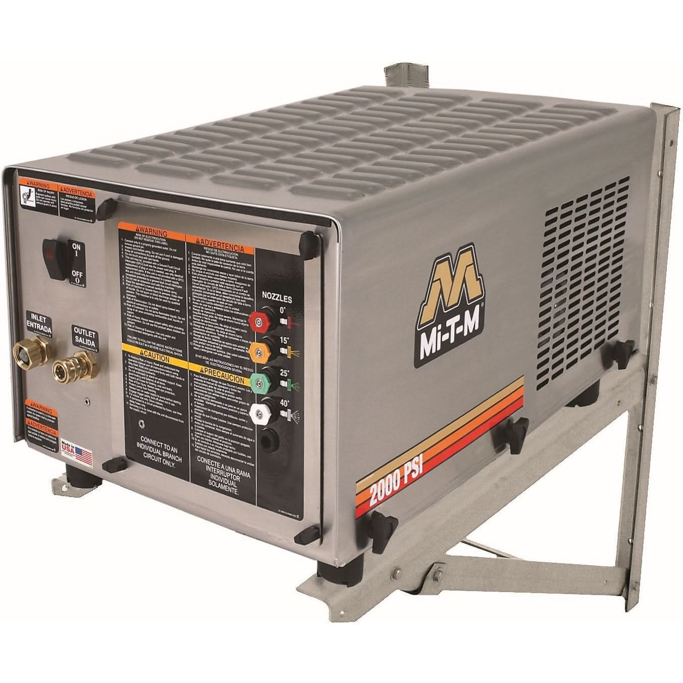 Mi-T-M CW-2004-SME1 CW Premium Series 2000 PSI Electric Belt Drive Stationary Cold Water Pressure Washer