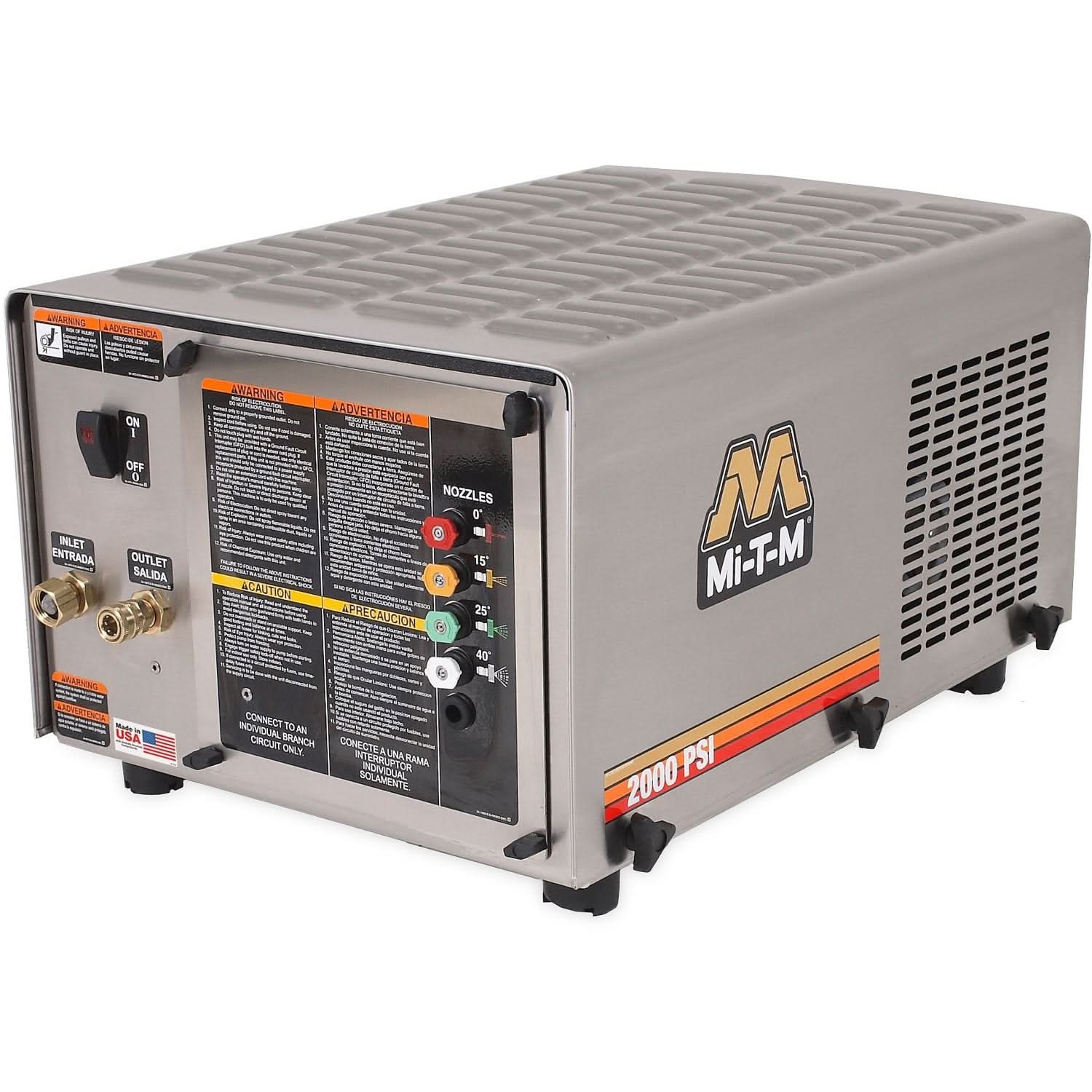 Mi-T-M CW-2004-SME3 CW Premium Series 2000 PSI Electric Belt Drive Stationary Cold Water Pressure Washer