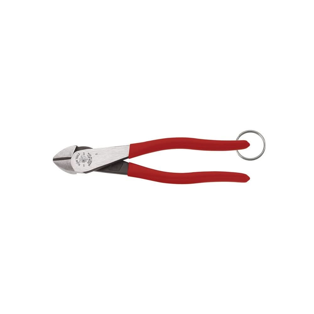 Klein Tools D228-8TT Diagonal Cutting Pliers, High-Leverage, Tie Ring, 8-Inch