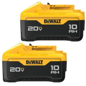 DeWALT DCB210-2 20V MAX XR 10.0Ah Lithium Ion Battery, 2-Pack