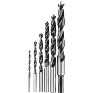 DeWalt DW1720 6-Piece Brad Point Bit Set