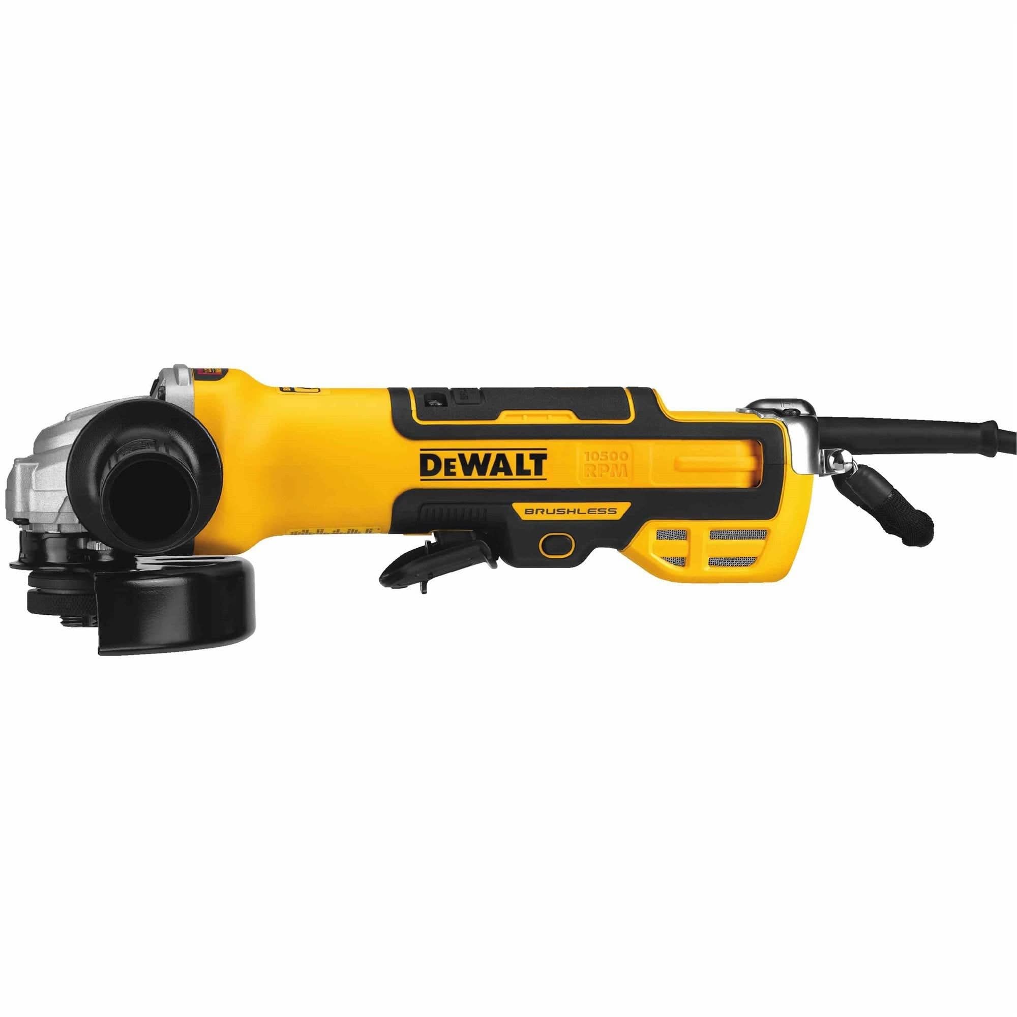 DeWalt DWE43214N Corded 5 In. Brushless Paddle Switch Small Angle Grinder With Kickback Brake, No Lock-On