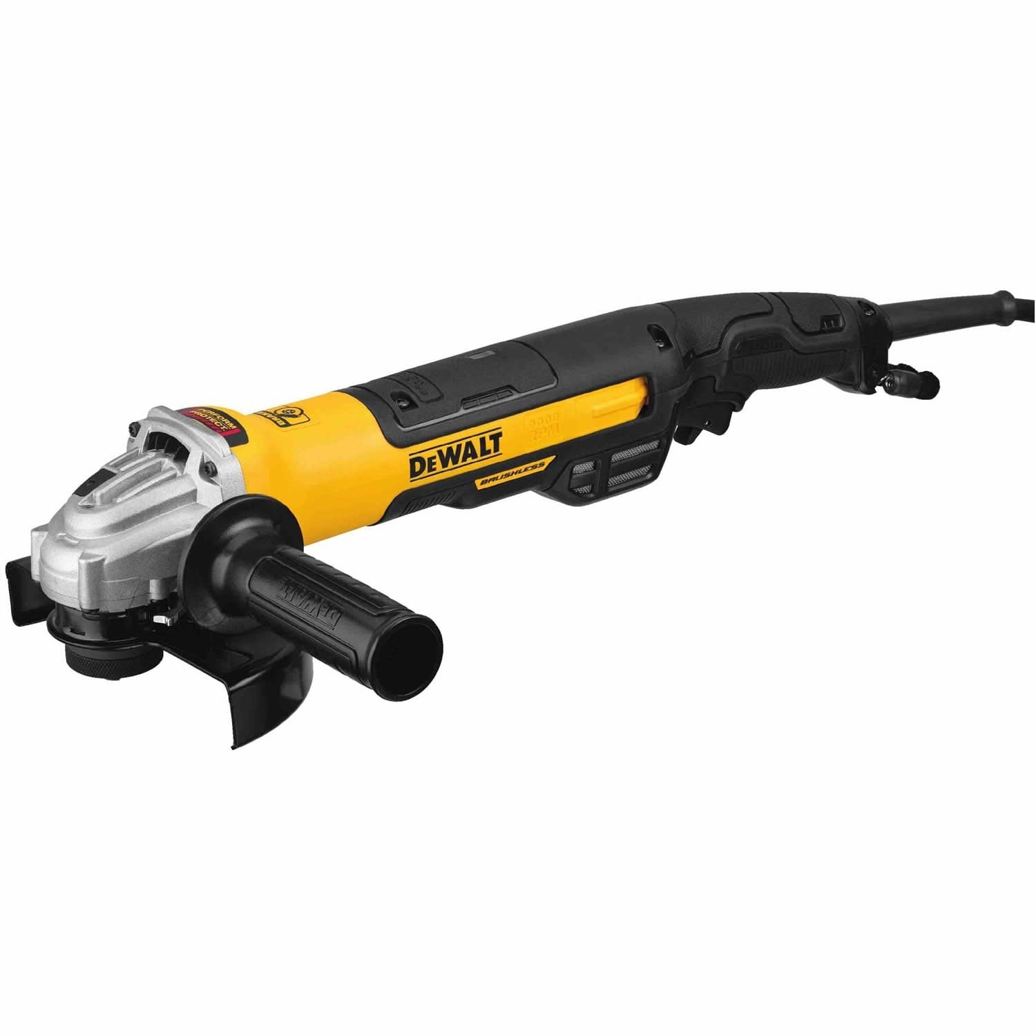 DeWalt DWE43265N Corded 5 In. / 6 In. Brushless Small Angle Grinder, Rat Tail With Kickback Brake, No Lock-On