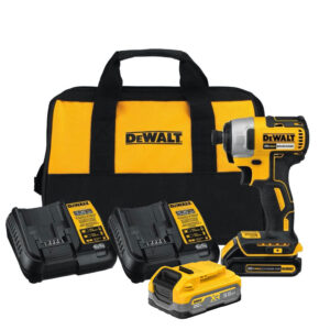 DeWalt 20V MAX Brushless 1/4-in. Impact Driver 3.5Ah POWERSTACK + 1.5Ah Kit