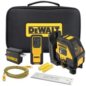 DeWalt DCLE14201G USB Rechargeable Green Cross Line Laser Kit