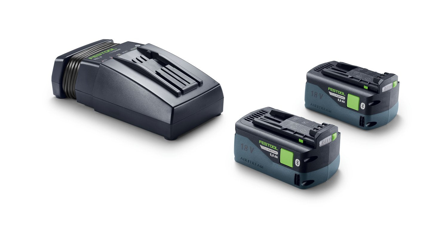 Festool 18V 5.0Ah Battery 2-Pack and TCL 6 Charger Energy Set (578742)