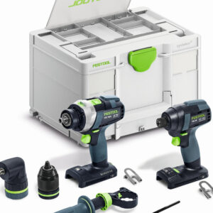 Festool 18V TPC 18/4 Cordless Drill Driver and TID 18 Cordless Impact Driver Kit with Systainer (578830)