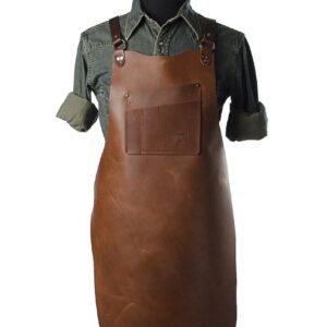 Calavera Veg Tan Work Apron, Mahogany