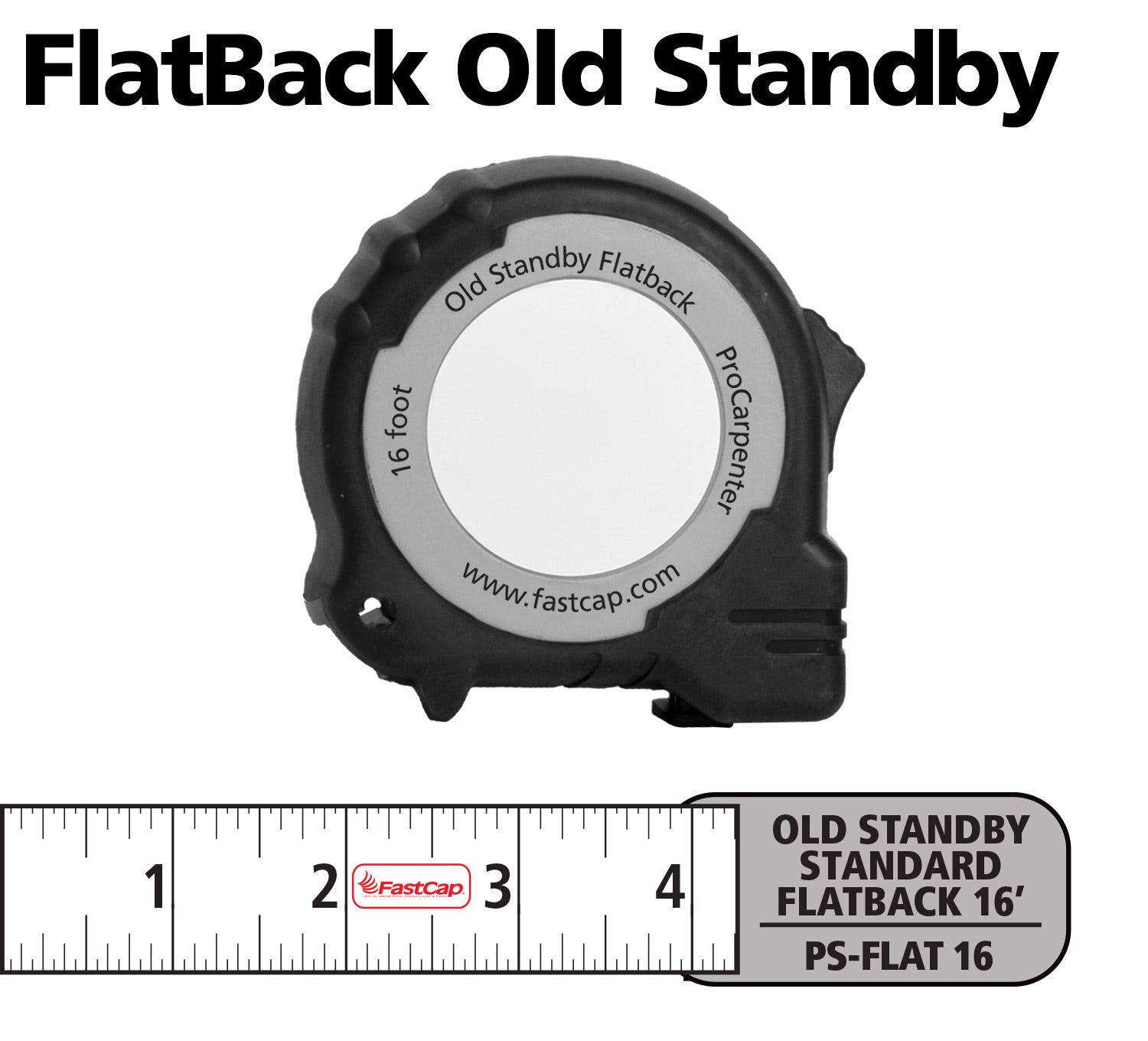 Fastcap ProCarpenter Flatback Tape Measure, Imperial