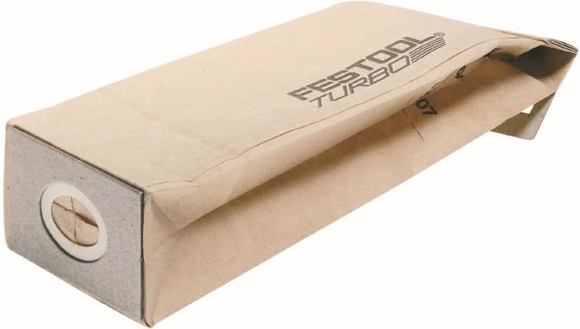 Festool 489128 Festool Turbo Dust Bag For Dts 400, Rts 400 And Ets 125 Sanders, 5 Pack