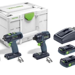 Festool 577615 TID 18 Impact Driver and T 18 Drill Driver 4.0Ah Combo Kit