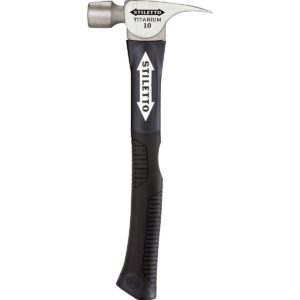 Stiletto FH10C-F 10 oz Titanium Smooth Face Hammer with 14.5-in. Hybrid Fiberglass Handle