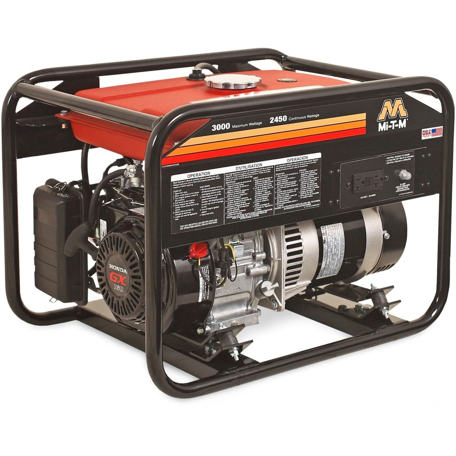 Mi-T-M GEN-3000-1MH0 3000-Watt Gasoline Portable Generator