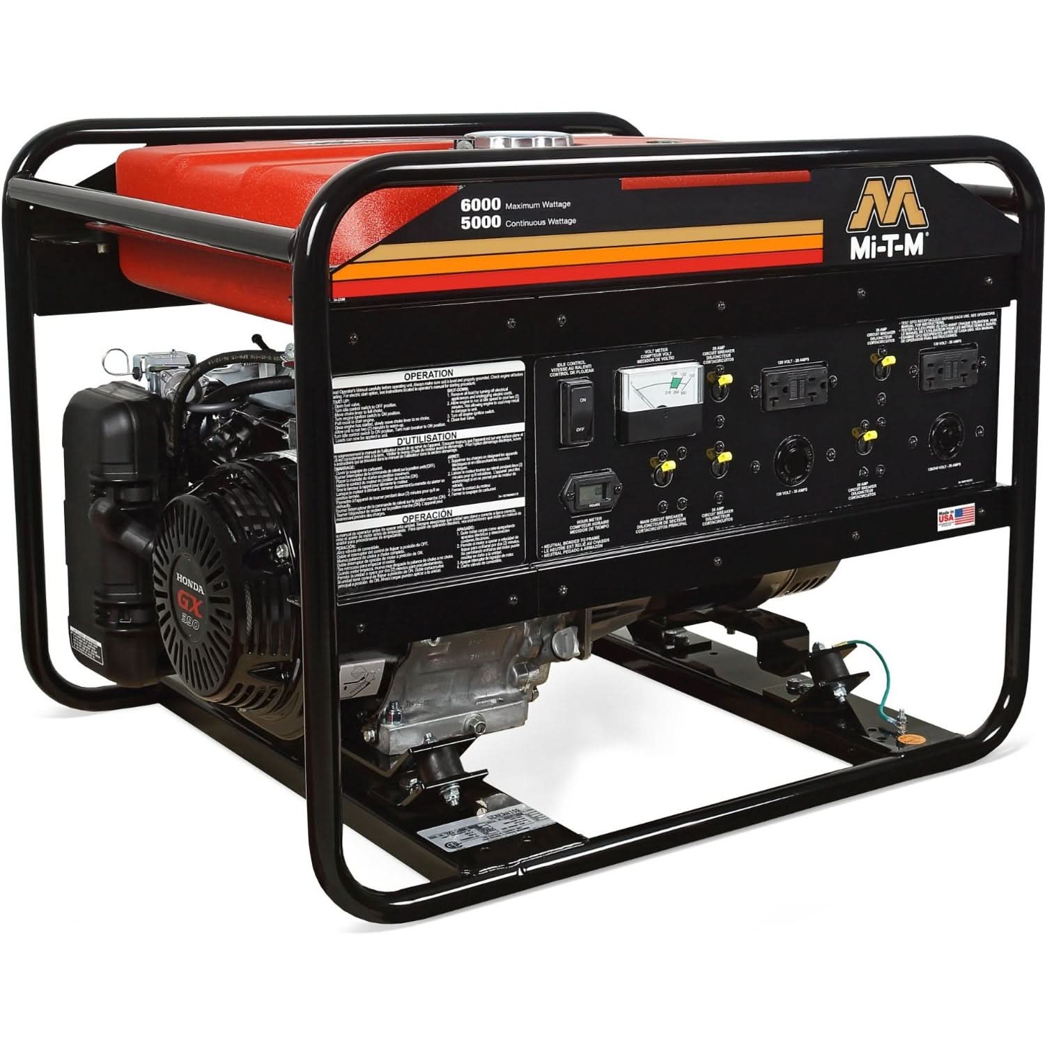 Mi-T-M GEN-6000-0MH0 6000-Watt Gasoline Portable Generator