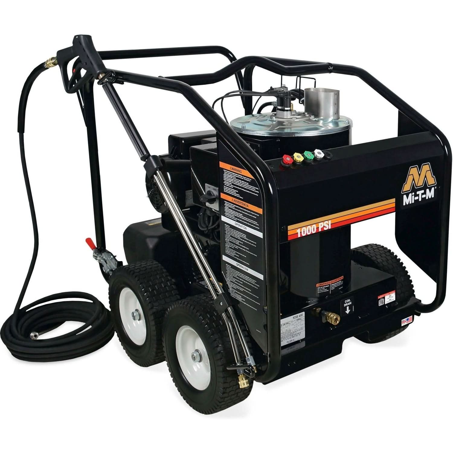 Mi-T-M HSE-1002-0MM11 HSE Series 1000 PSI Electric Direct Drive Hot Water Pressure Washer