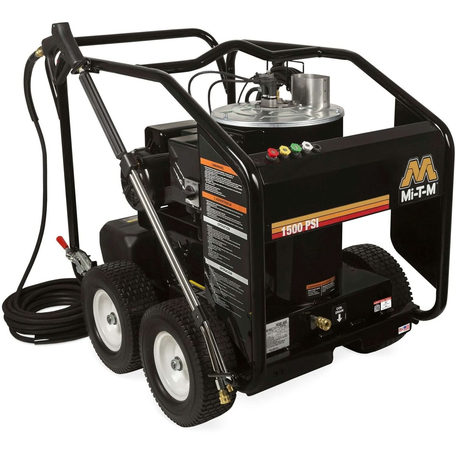 Mi-T-M HSE-1502-0MM11 HSE Series 1500 PSI Electric Direct Drive Hot Water Pressure Washer