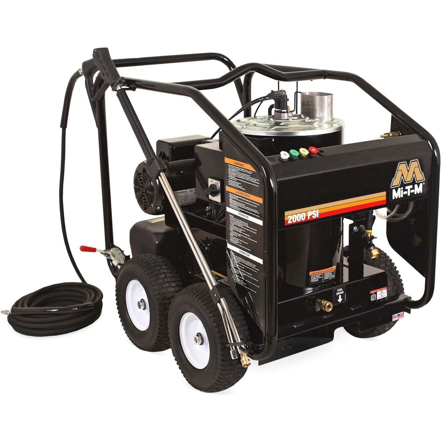 Mi-T-M HSE-2003-0MG10 HSE Series 2000 PSI Electric Direct Drive Hot Water Pressure Washer