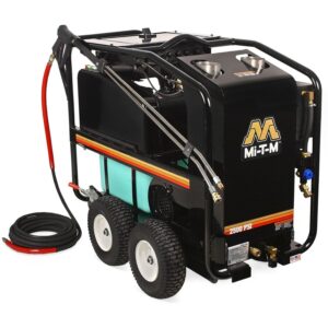 Mi-T-M HSE-2504-0M30 HSE Series 2500 PSI Electric Belt Drive Hot Water Pressure Washer