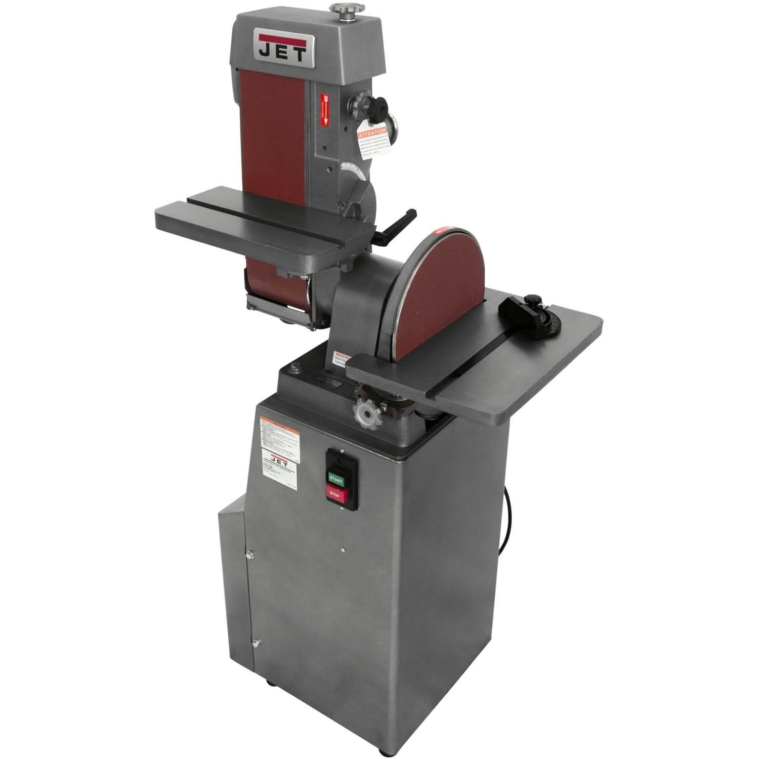 Jet 414551 J-4200A, 6 x 48 Industrial Combination Belt and Disc Finishing Machine 115V 1Ph
