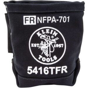 Klein 5416TFR Tool Bag, Flame Resistant Bolt Bag, No. 4 Canvas, 5 x 10 x 9-Inch