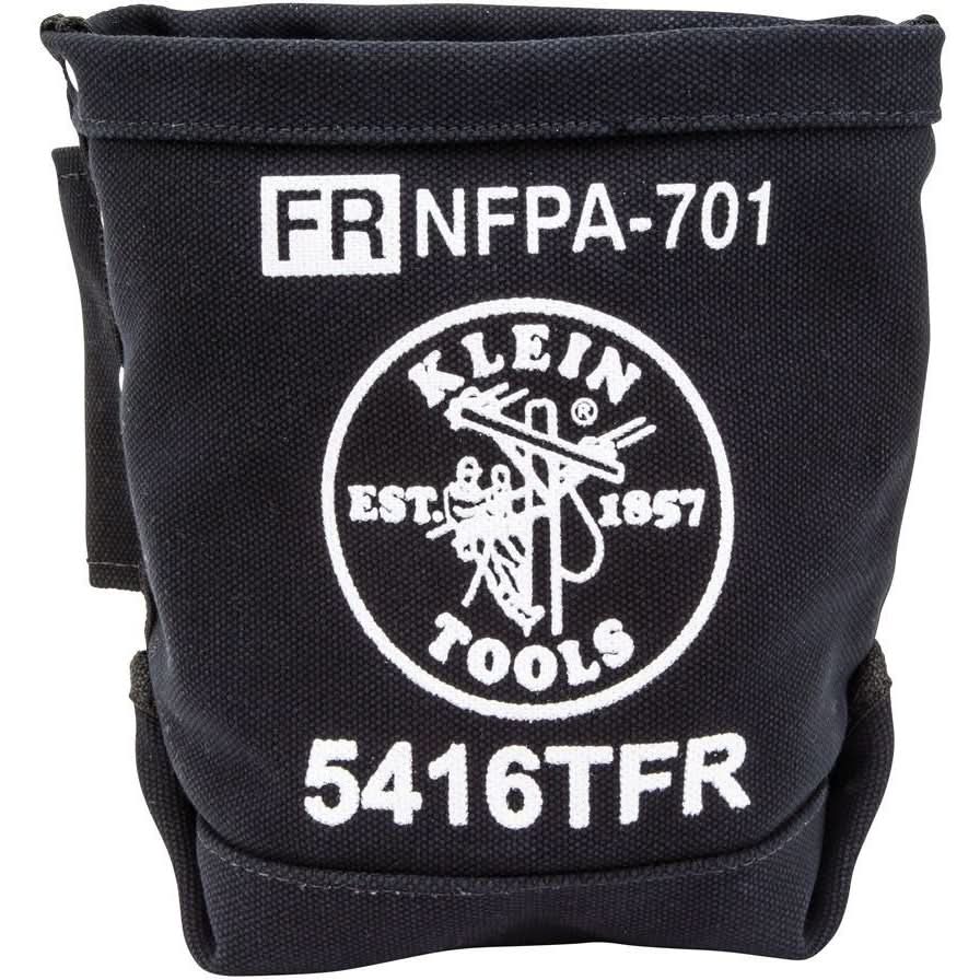 Klein 5416TFR Tool Bag, Flame Resistant Bolt Bag, No. 4 Canvas, 5 x 10 x 9-Inch