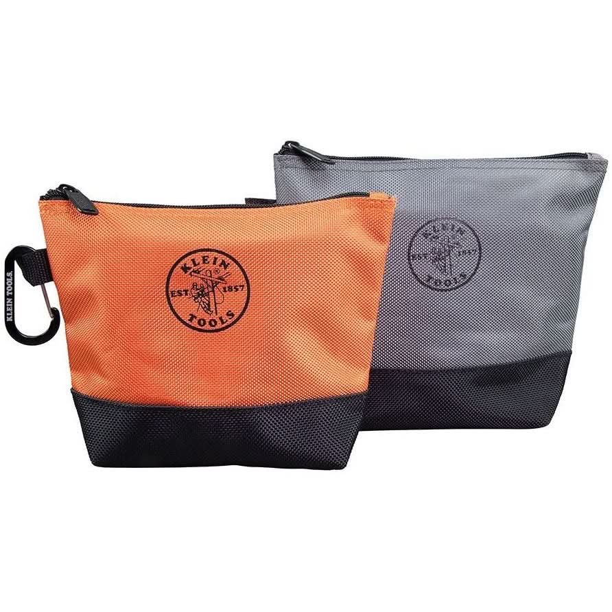 Klein 55470 Zipper Bag, Stand-Up Tool Pouch, 2-Pack
