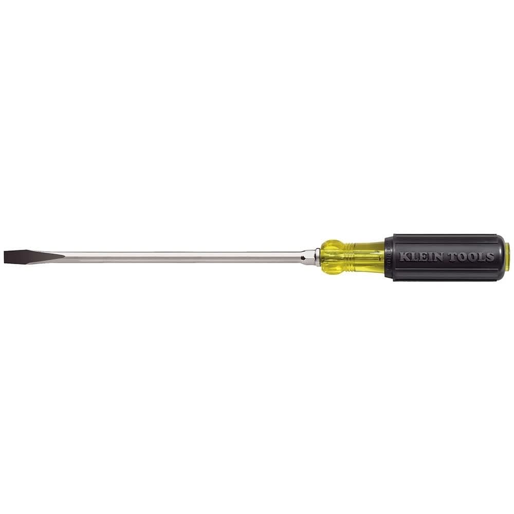 Klein 602-8 3/8" Keystone-Tip Screwdriver 8" Heavy-Duty Round-Shank