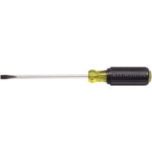 Klein 605-6 1/4" Cabinet-Tip Screwdriver 6" Heavy-Duty Round-Shank