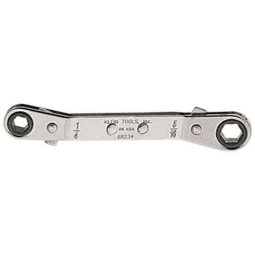 Klein 68234 Fully Reversible Ratcheting Offset Box Wrench - 1/4 x 5/16"