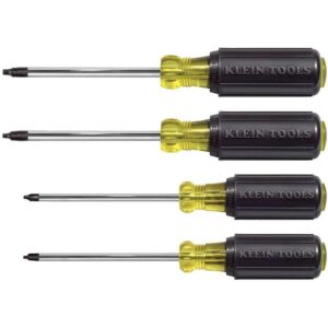 Klein 85664 Screwdriver Set, Square Recess, 4-Piece