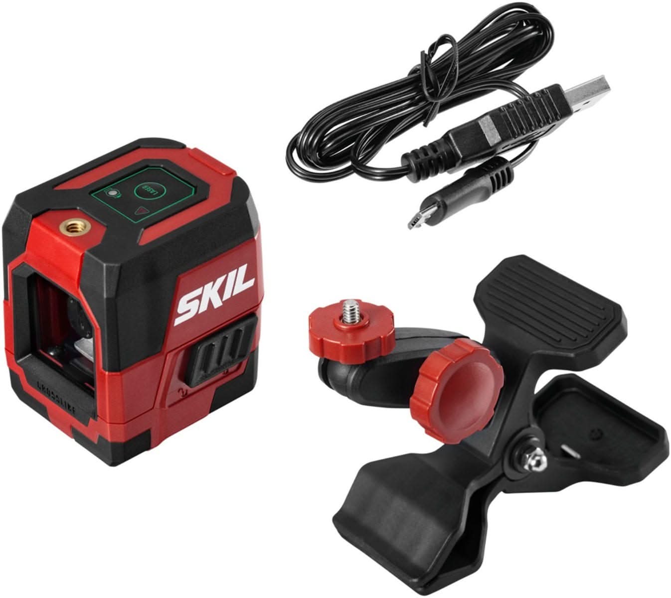 SKIL LL9324G-01 Self-leveling Green Cross Laser with Clamp