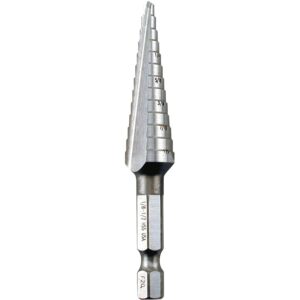 Makita 711492-A 1/8" - 1/2" H.S.S. Step Drill Bit, 1/4" Hex Shank