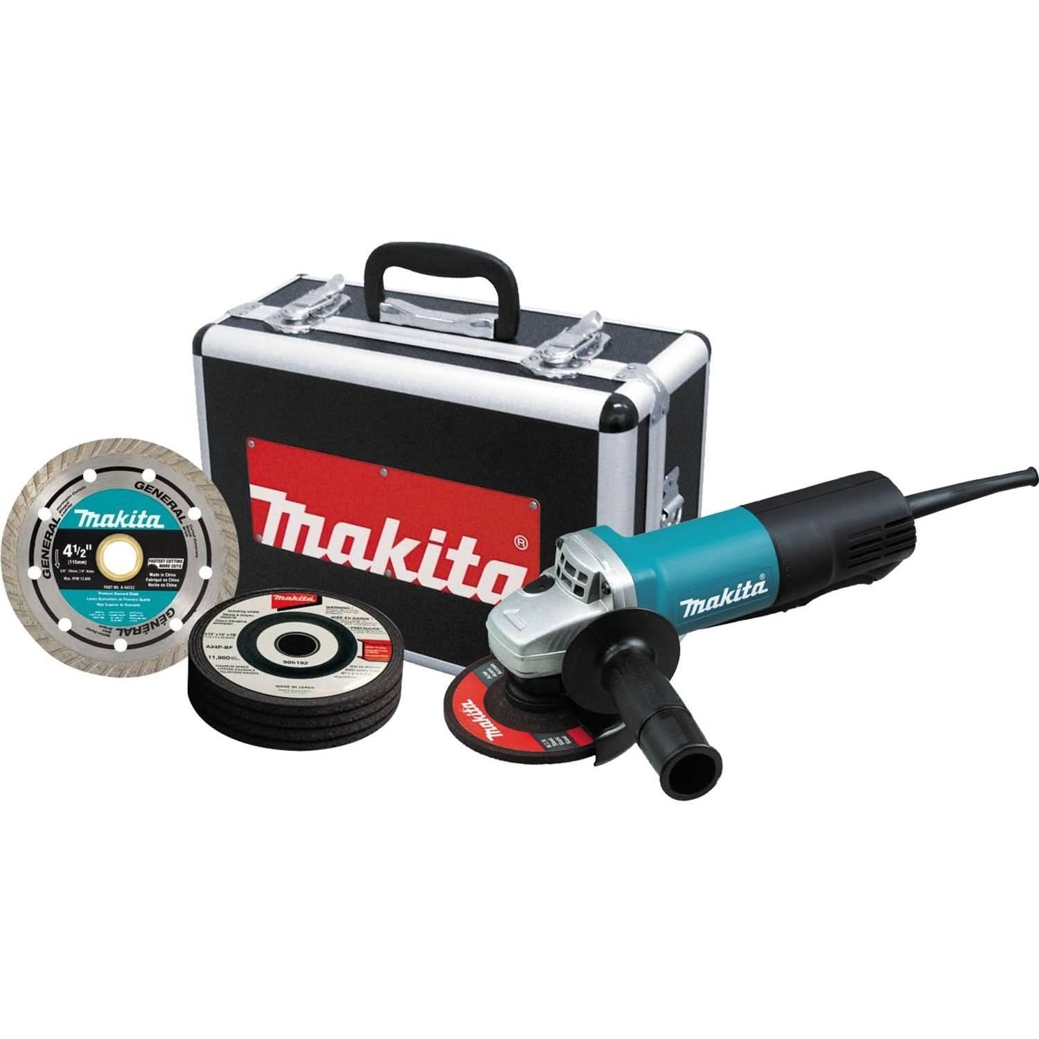 Makita 9557PBX1 Corded 4-1/2" Paddle Switch Cut-Off/Angle Grinder