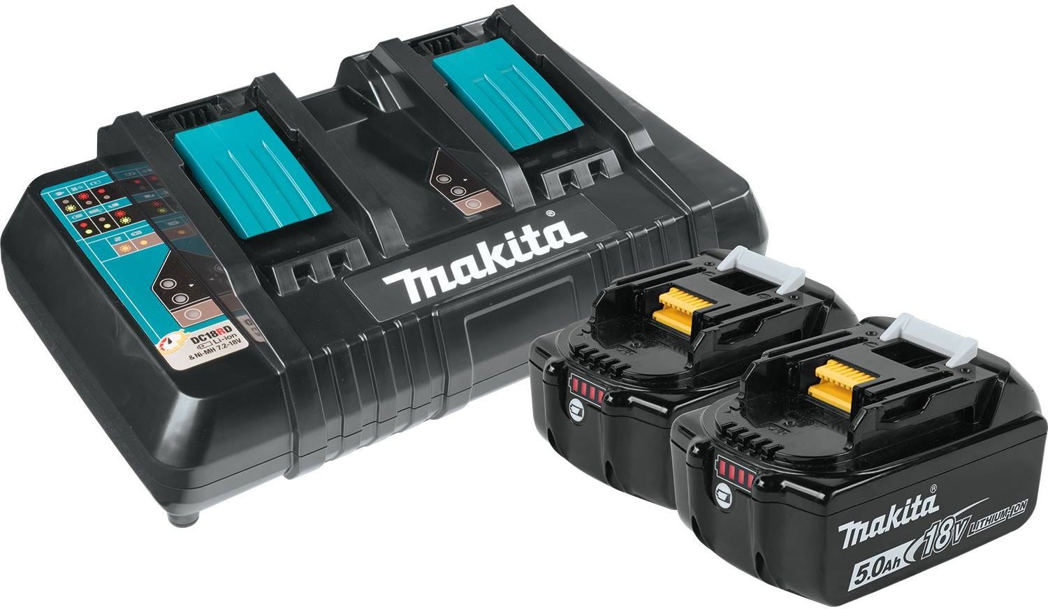 Makita BL1850B2DC2 18V 5.0Ah Batteries and Dual Port Charger Starter Pack (PROMO)