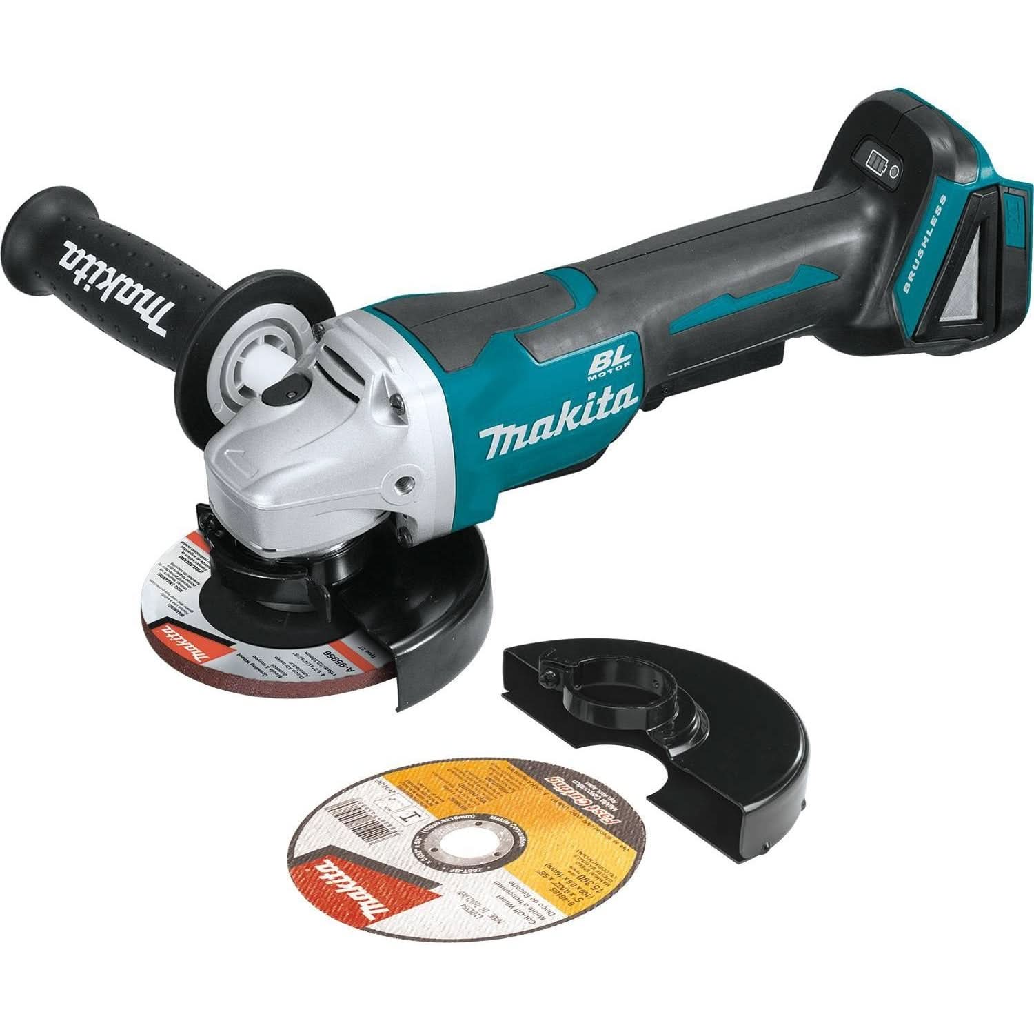 Makita XAG11Z 18V LXT Lithium-Ion Brushless Cordless 4-1/2" / 5" Paddle Switch Cut-Off/Angle Grinder, with Electric Brake, Tool Only