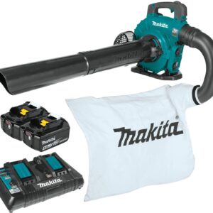 Makita XBU04PTV 36V (18V X2) LXT Brushless Blower Kit with Vacuum Attachment Kit (5.0Ah)